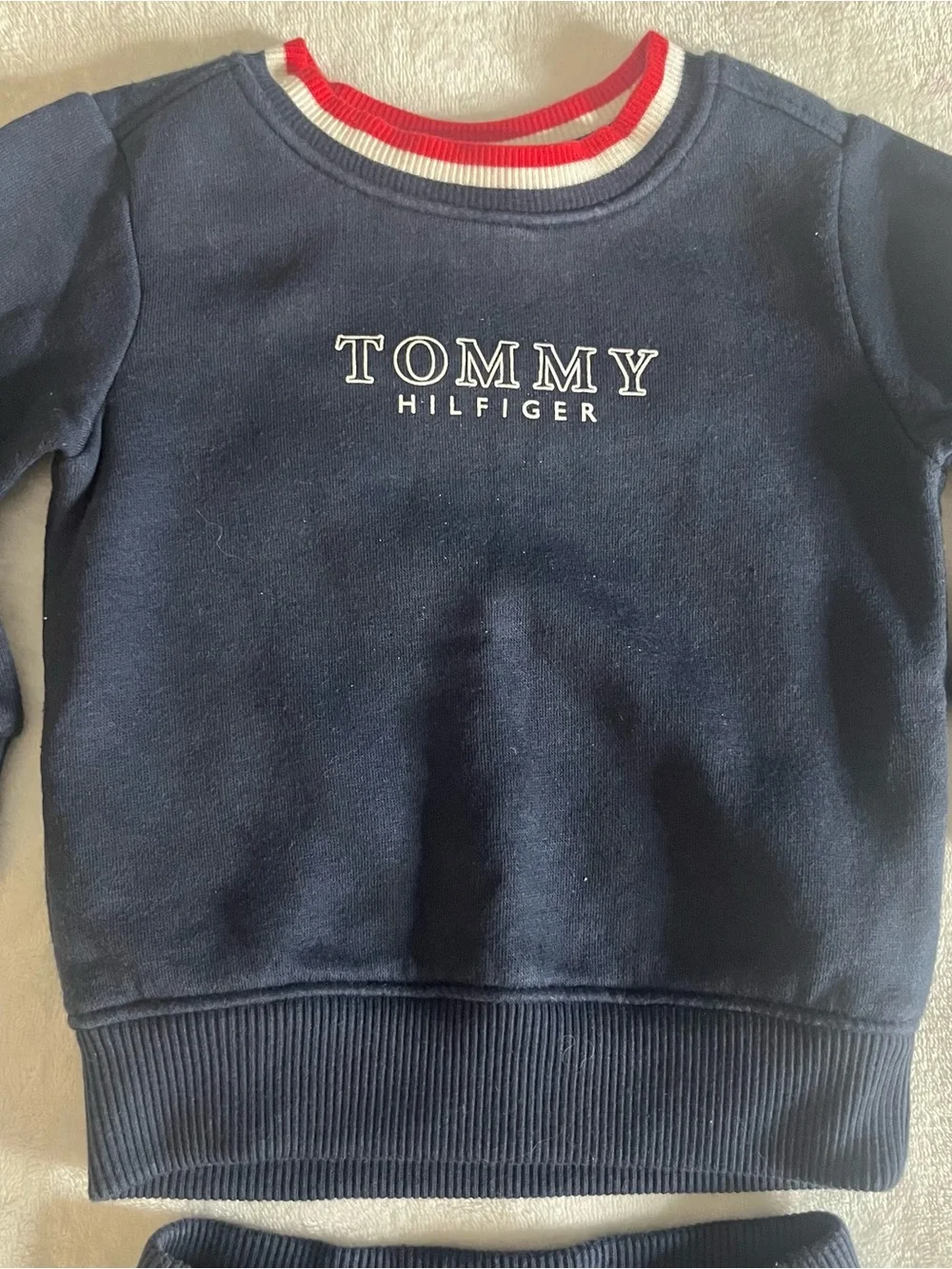 Tommy Hilfiger Navy Kids Sweatshirt & Jogger Set Sz 12‎ M